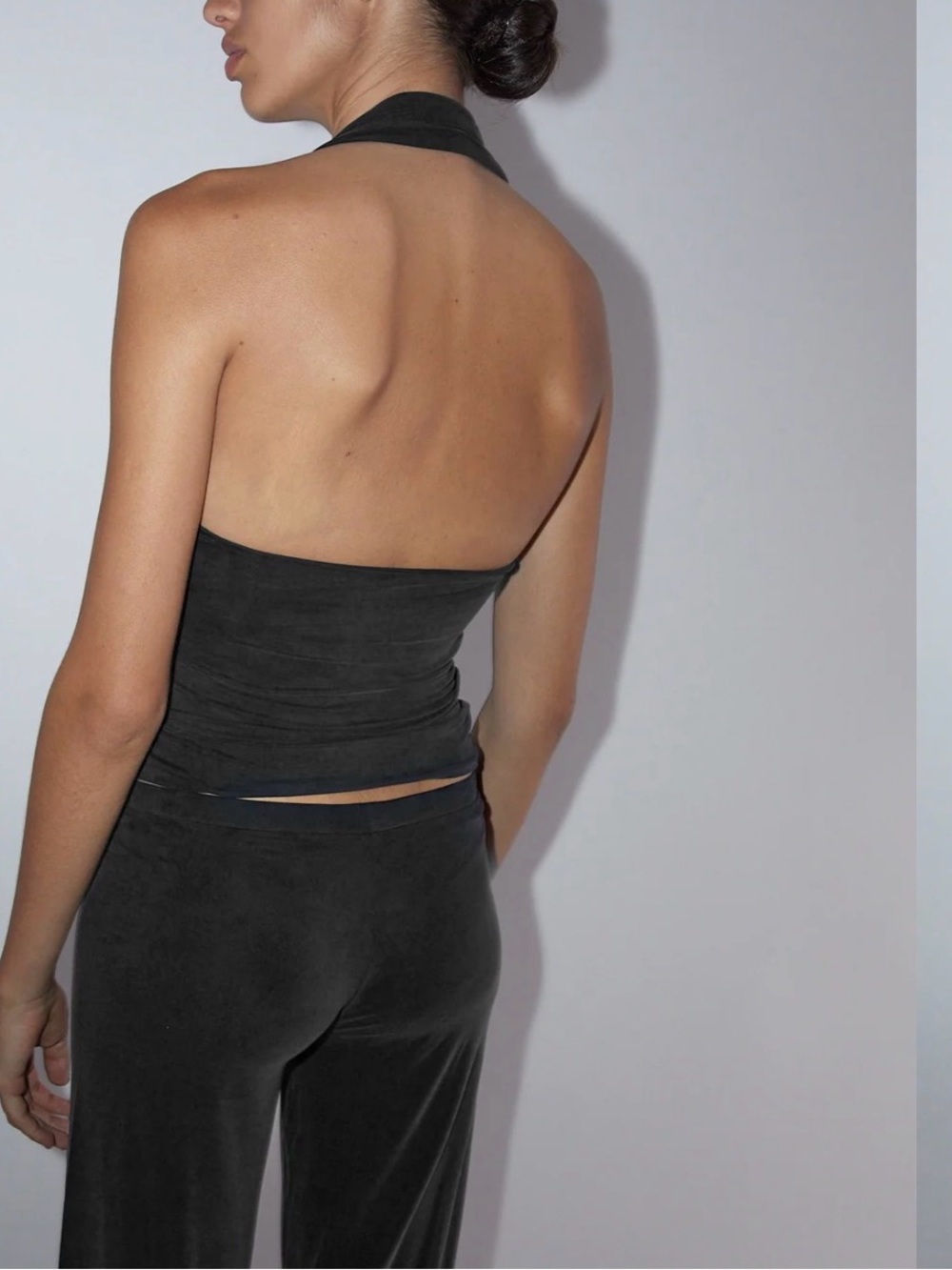 Paloma Wool Black Deep V Halter Camisole - Picture 5 of 8